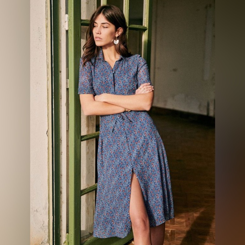 Sezane Jeanne Dress in Palermo Print Size 34